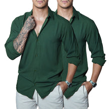 Camisa Masculina de Linho Manga Longa Viscolinho