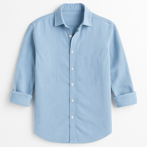 Camisa Masculina de Verão em Algodão e Linho