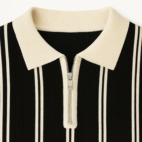 Camisa Polo Masculina com Meia Zíper - Estilo Moderno