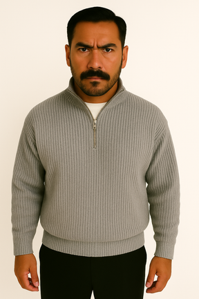 Suéter Masculino Vestorinni com Gola Meia Zíper