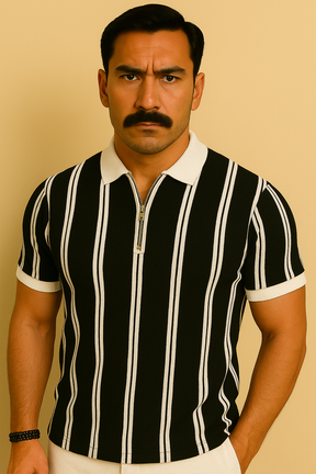 Camisa Polo Masculina com Meia Zíper - Estilo Moderno