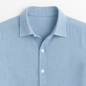 Camisa Masculina de Verão em Algodão e Linho