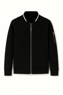 Jaqueta Masculina Casual com Zíper e Gola Stand