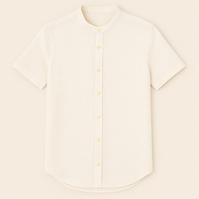 Camisa Masculina de Linho e Algodão - Estilo Casual