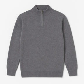 Suéter Tricot Gola Alta com Zíper