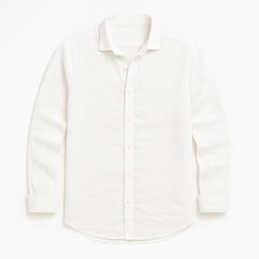 Camisa Masculina de Verão em Algodão e Linho