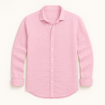 Camisa Masculina de Verão em Algodão e Linho