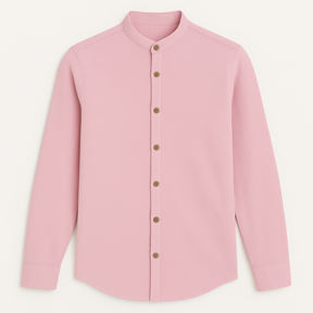 Camisa Social Linho Masculina Gola Padre