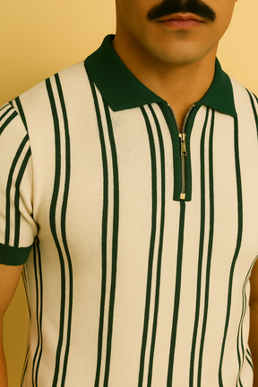 Camisa Polo Masculina com Meia Zíper - Estilo Moderno