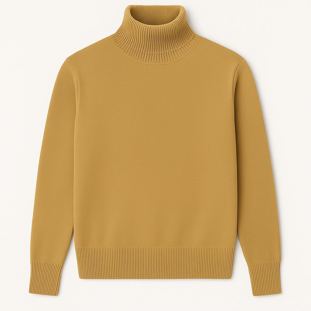 Suéter Masculino de Lã Merino com Gola Alta