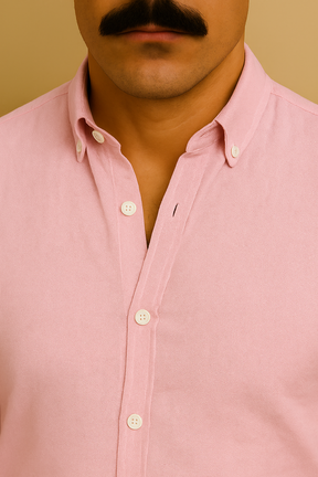 Camisa Masculina de Verão em Algodão e Linho
