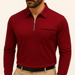 Polo Masculina Manga Longa
