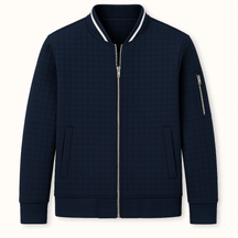 Jaqueta Masculina Casual com Zíper e Gola Stand