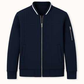 Jaqueta Masculina Casual com Zíper e Gola Stand