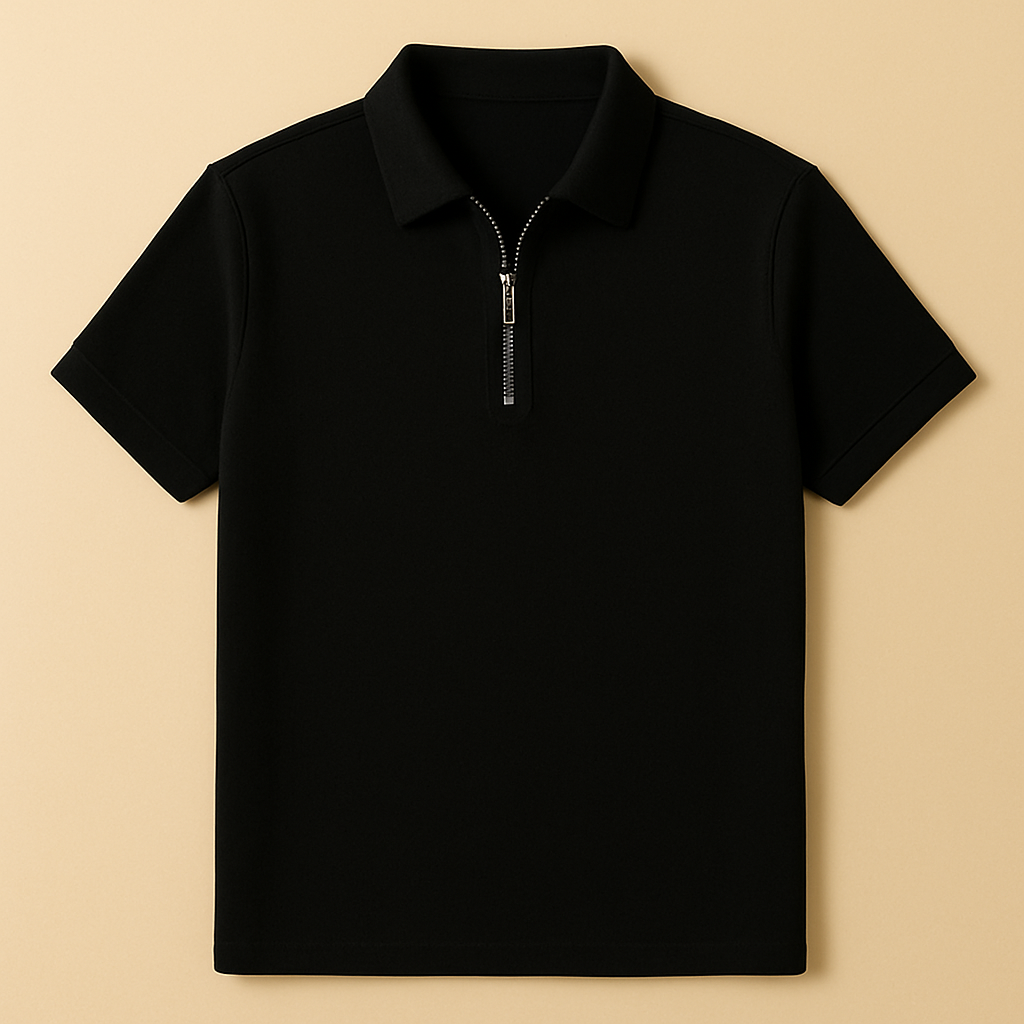 Camisa Polo Masculina Slim Fit com Meio Zíper - Vestorinni