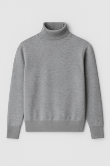 Suéter Masculino de Lã Merino com Gola Alta