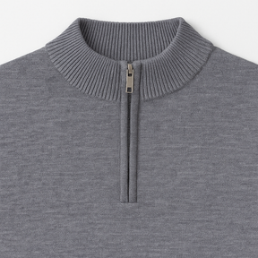 Suéter  Com Zíper Na Gola Blusa de inverno Masculino