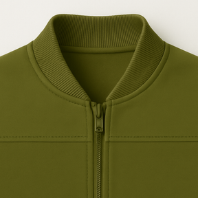 Jaqueta Masculina Bomber  Camurça  com Zíper e Punho Canelado