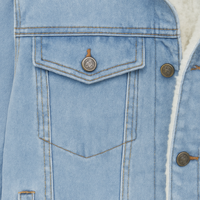 Jaqueta Masculina Jeans de Inverno com Forro de Lã