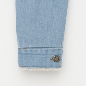 Jaqueta Masculina Jeans de Inverno com Forro de Lã