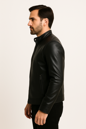 Jaqueta de Couro Masculina Preta