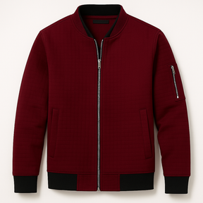 Jaqueta Masculina Casual com Zíper e Gola Stand