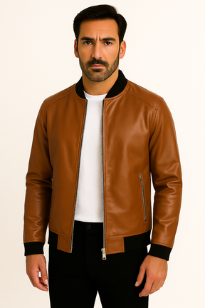 Jaqueta Masculina em Couro Vittorio