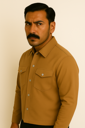Jaqueta Masculina Vestorinni Overshirt  – Bolsos Frontais e Botões de Pressão