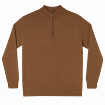 Suéter  Com Zíper Na Gola Blusa de inverno Masculino