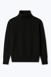 Suéter Masculino de Lã Merino com Gola Alta