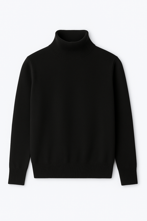 Suéter Masculino de Lã Merino com Gola Alta