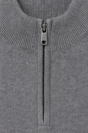 Suéter  Com Zíper Na Gola Blusa de inverno Masculino