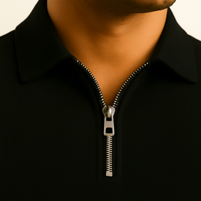Camisa Polo Masculina Slim Fit com Meio Zíper - Vestorinni