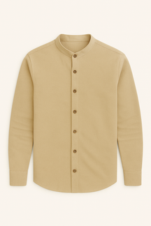 Camisa Social Linho Masculina Gola Padre