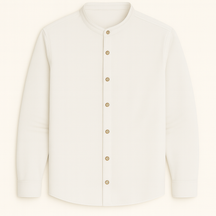 Camisa Social Linho Masculina Gola Padre