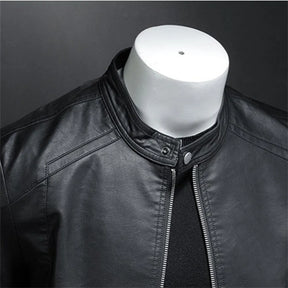 Jaqueta de Couro Masculina Elegante para Motociclistas