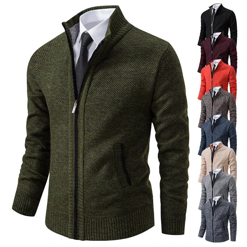 Cardigan Masculino de Flanela com Zíper