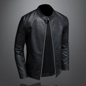 Jaqueta de Couro Masculina Elegante para Motociclistas