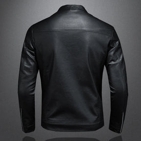 Jaqueta de Couro Masculina Elegante para Motociclistas