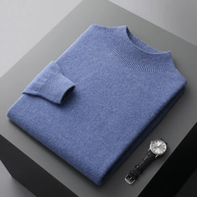 Suéter Masculino de Lã Merino com Gola Alta