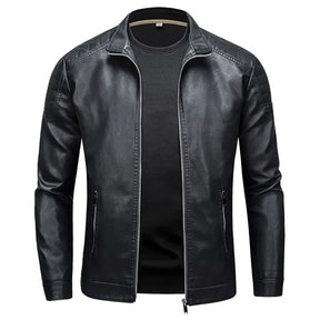 Jaqueta Masculina de Couro Casual Vestorinni