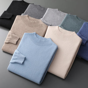 Suéter Masculino de Lã Merino com Gola Alta