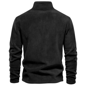 Aiopeson marca de qualidade engrossar jaqueta de lã quente para homens com zíper pescoço pulôver moletom masculino casca macia jaqueta masculina