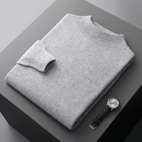 Suéter Masculino de Lã Merino com Gola Alta