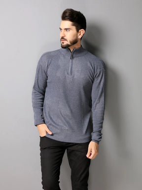 Suéter  Com Zíper Na Gola Blusa de inverno Masculino