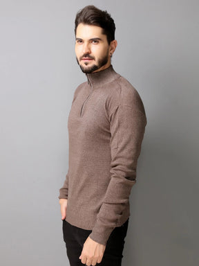 Suéter  Com Zíper Na Gola Blusa de inverno Masculino