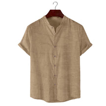 Camisa Social Masculina de Linho Manga Curta