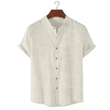 Camisa Social Masculina de Linho Manga Curta