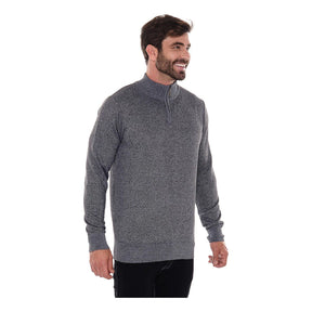 Suéter Tricot Gola Alta com Zíper