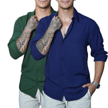 Camisa Masculina de Linho Manga Longa Viscolinho